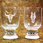 Western His N Hers Whiskey Glasses